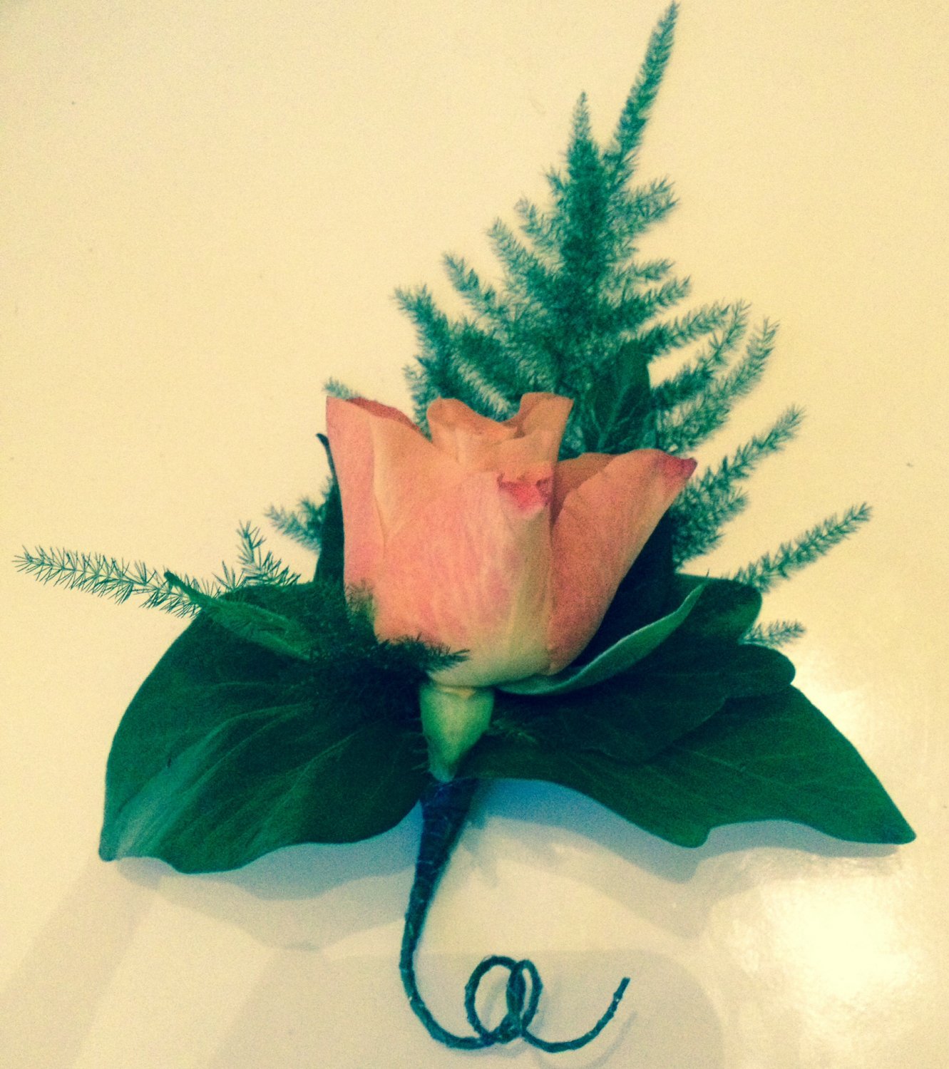 Large gents pink Rose buttonhole