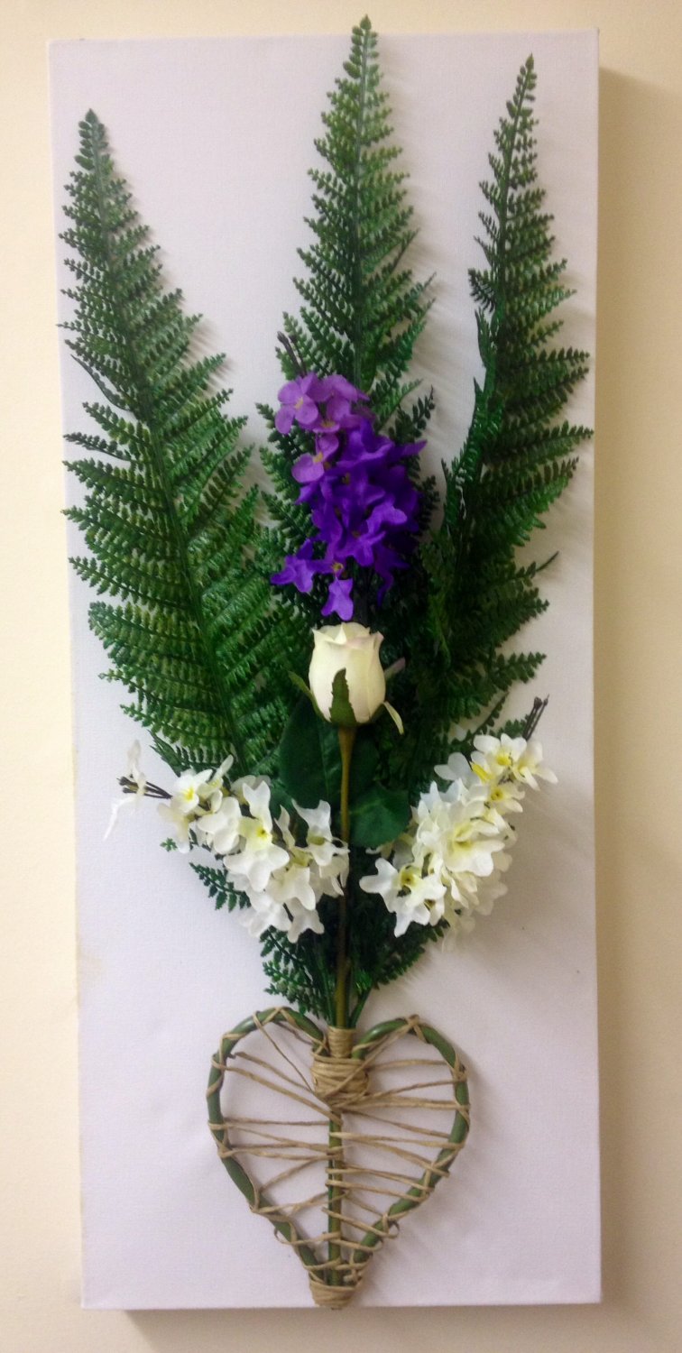 Artificial arrangement on canvas