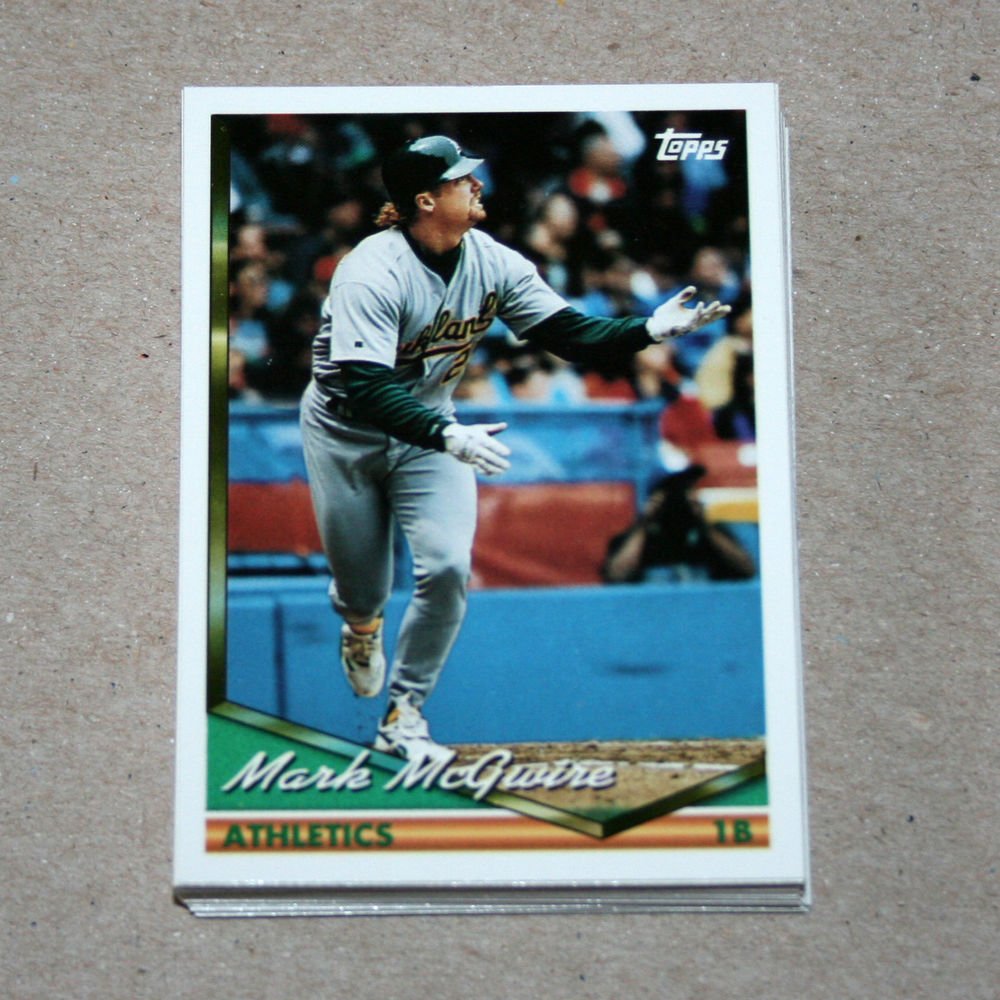 1994 TOPPS BASEBALL - Oakland Athletics Team Set (Series 1 & 2)