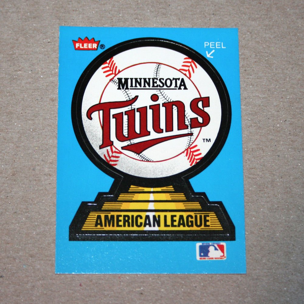 1987 FLEER BASEBALL - Minnesota Twins Team Logo Sticker Card