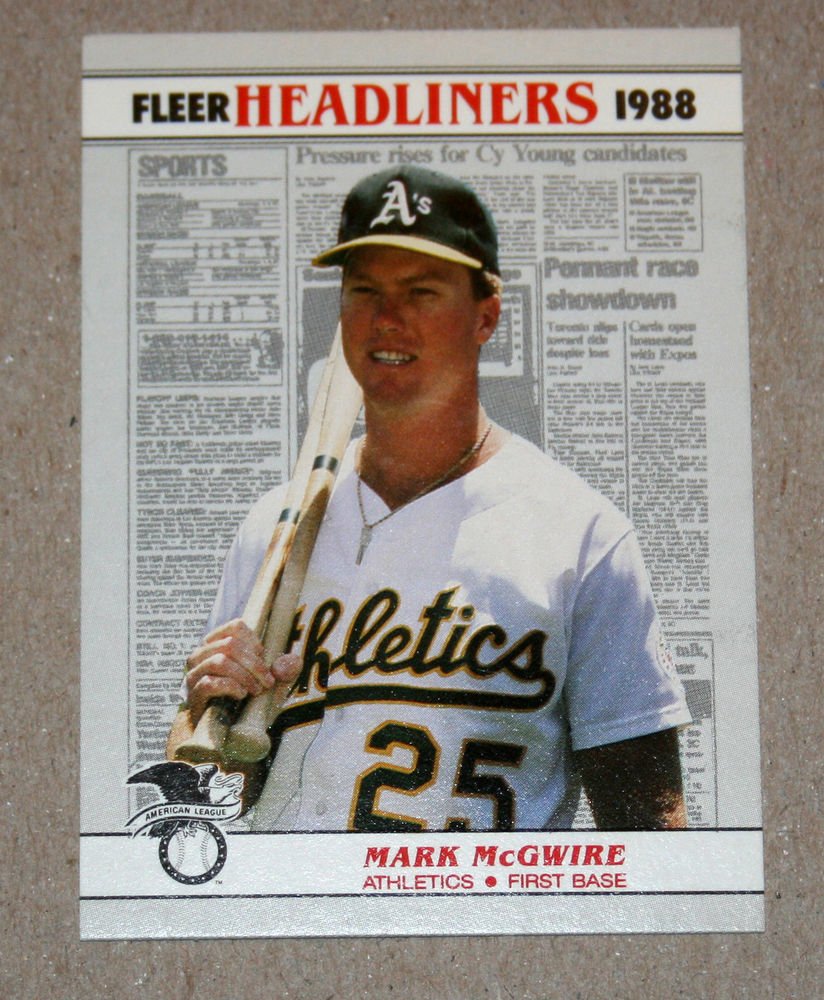 1988 FLEER BASEBALL "Headliners" - Mark McGwire (#2)