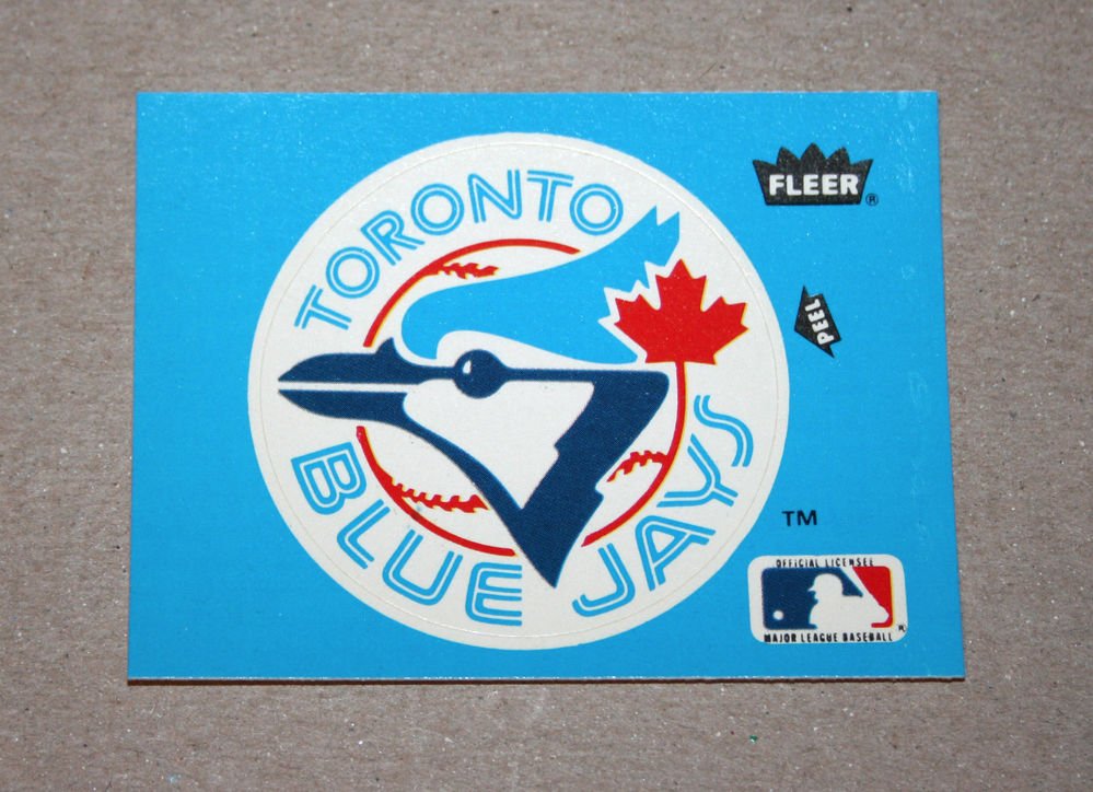 1985 FLEER BASEBALL - Toronto Blue Jays Team Logo Blue Sticker Card