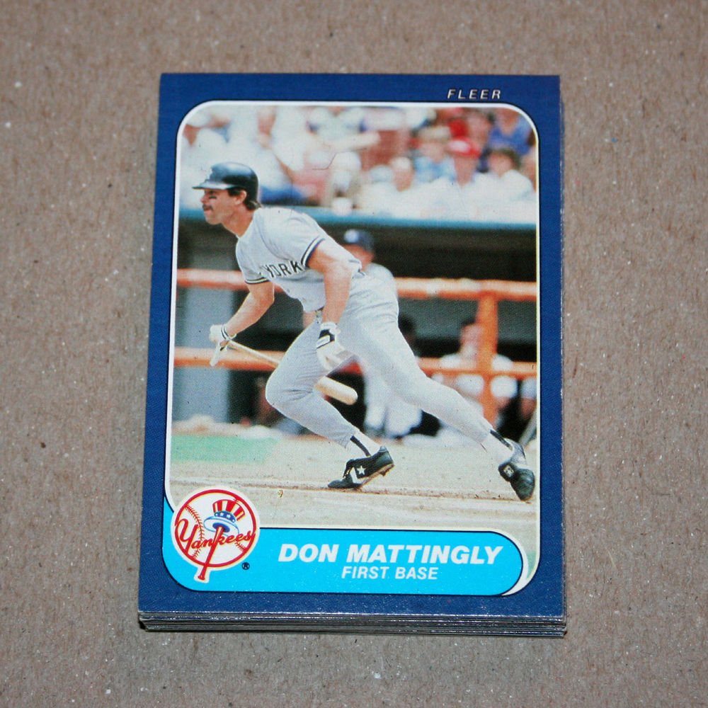 1986 FLEER BASEBALL - New York Yankees Team Set + Update Series