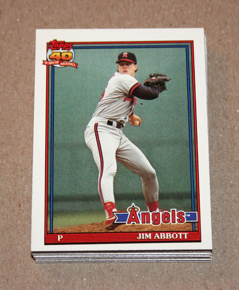 1991 TOPPS BASEBALL - California Angels Team Set + Traded Series