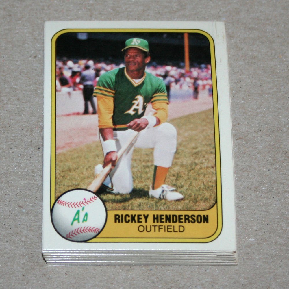1981 FLEER BASEBALL - Oakland Athletics Team Set