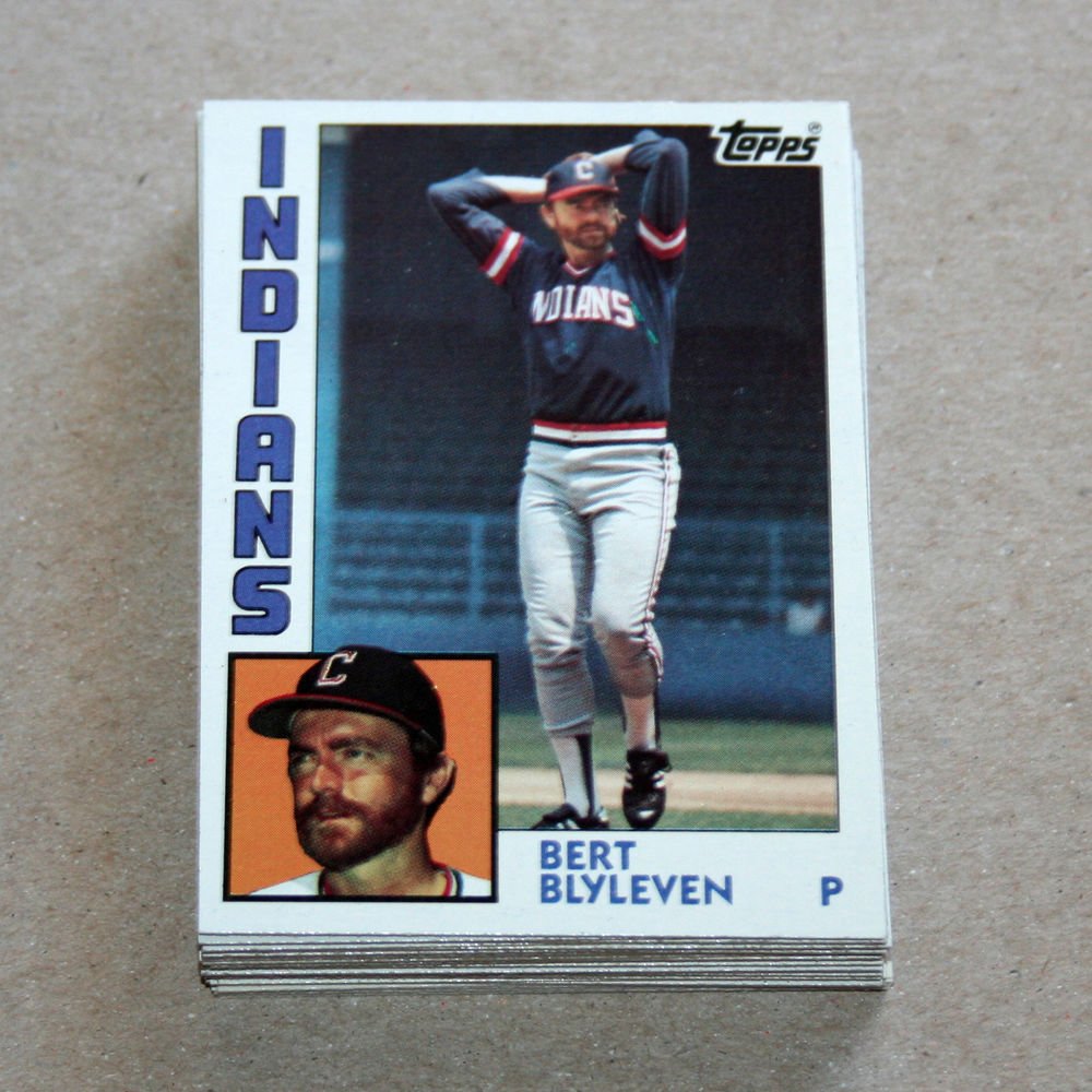 1984 TOPPS BASEBALL - Cleveland Indians Team Set + Traded Series