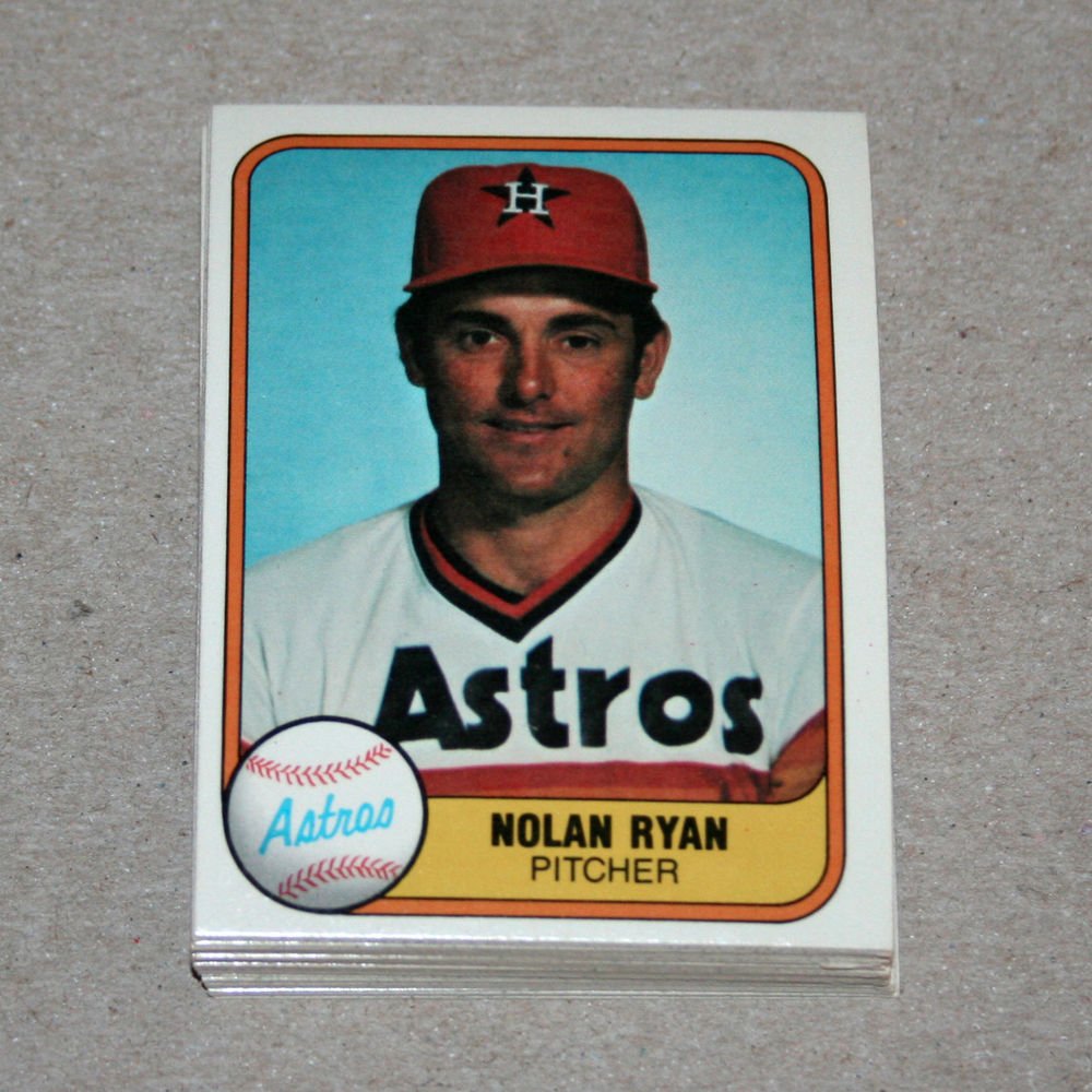 1981 FLEER BASEBALL - Houston Astros Team Set