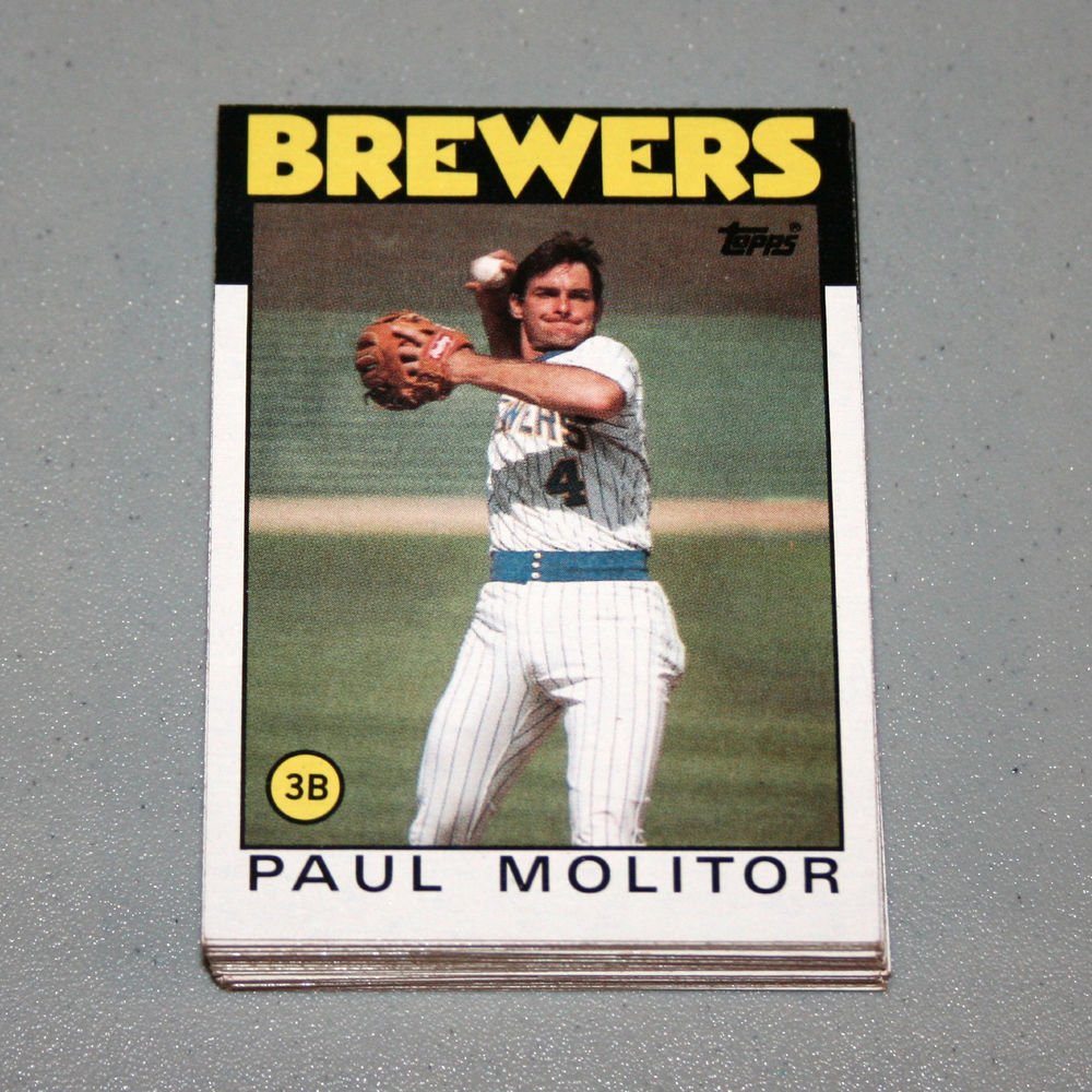 1986 TOPPS BASEBALL - Milwaukee Brewers Team Set + Traded Series