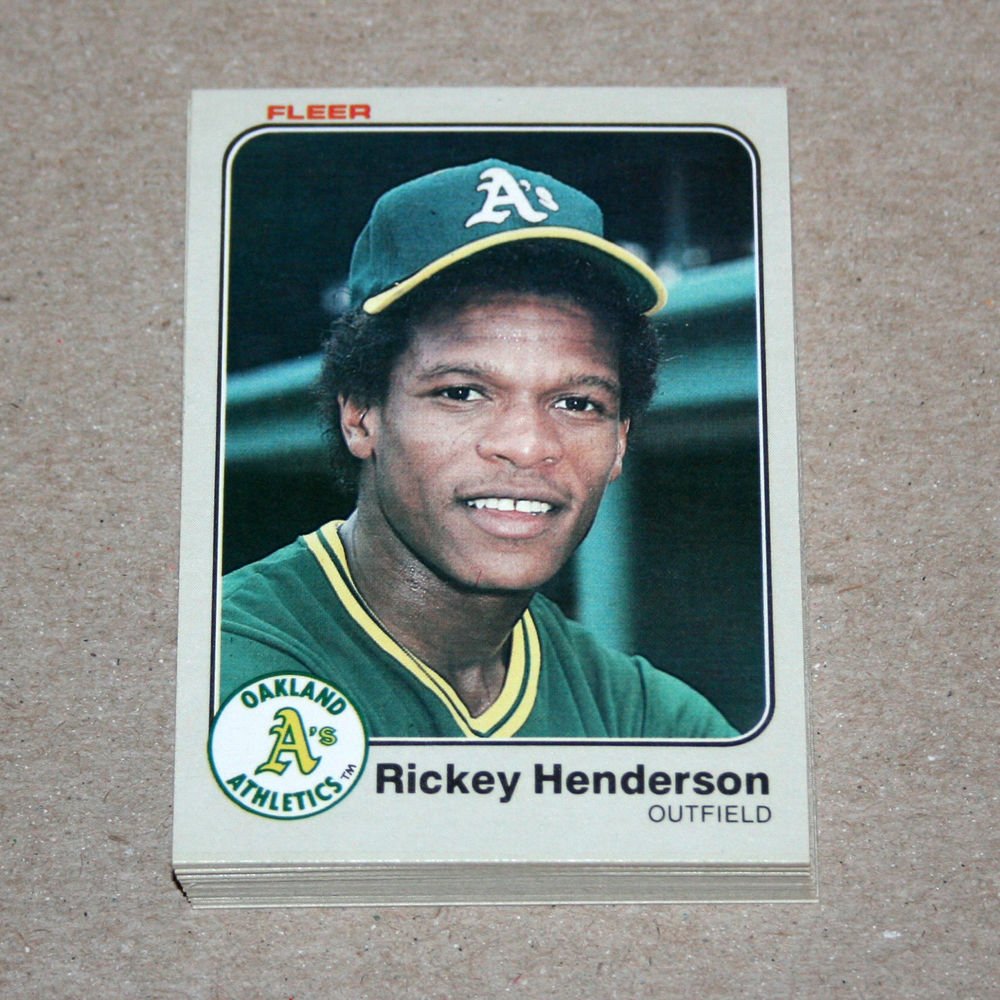 1983 FLEER BASEBALL - Oakland Athletics Team Set