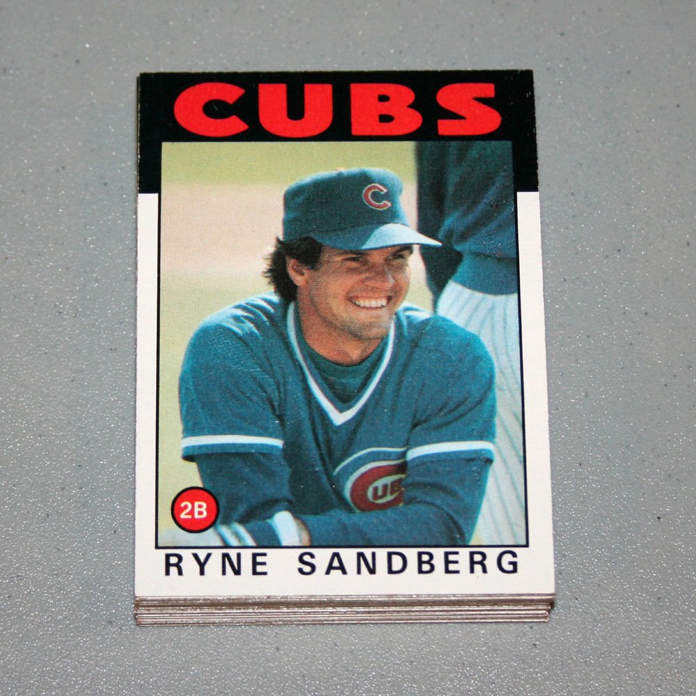 1986 TOPPS BASEBALL - Chicago Cubs Team Set + Traded Series