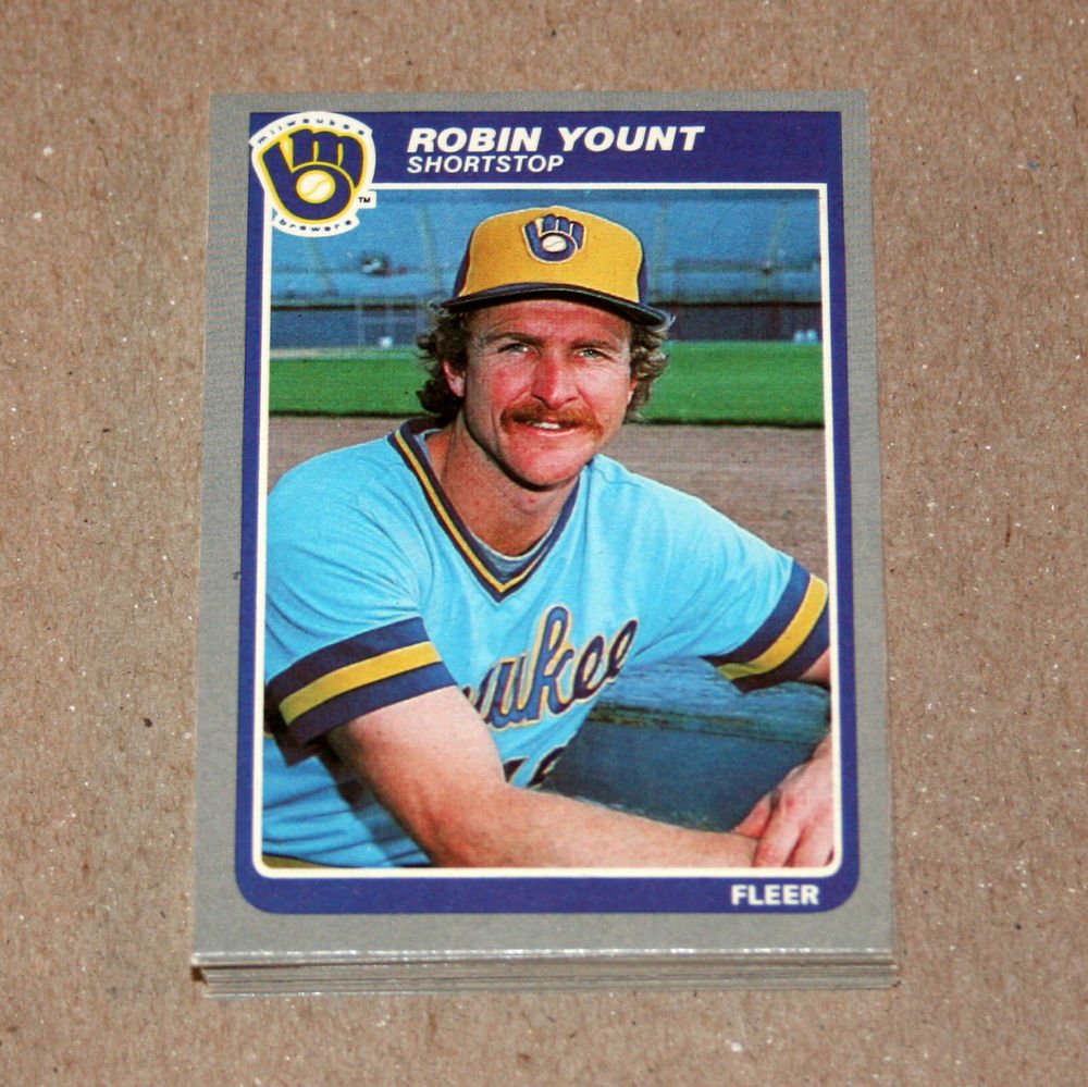 1985 FLEER BASEBALL - Milwaukee Brewers Team Set + Update Series