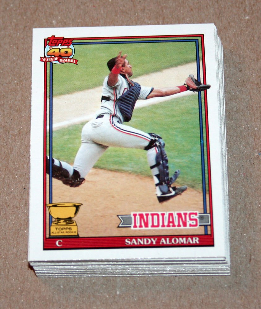 1991 TOPPS BASEBALL - Cleveland Indians Team Set + Traded Series