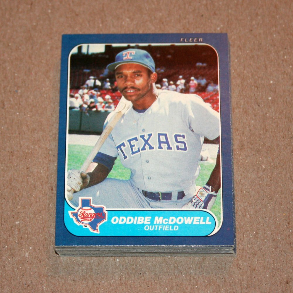 1986 FLEER BASEBALL - Texas Rangers Team Set