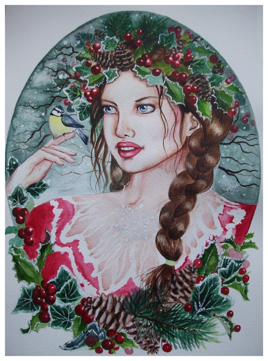 Faery Fantasy Custom Portrait Painting 13 x 17