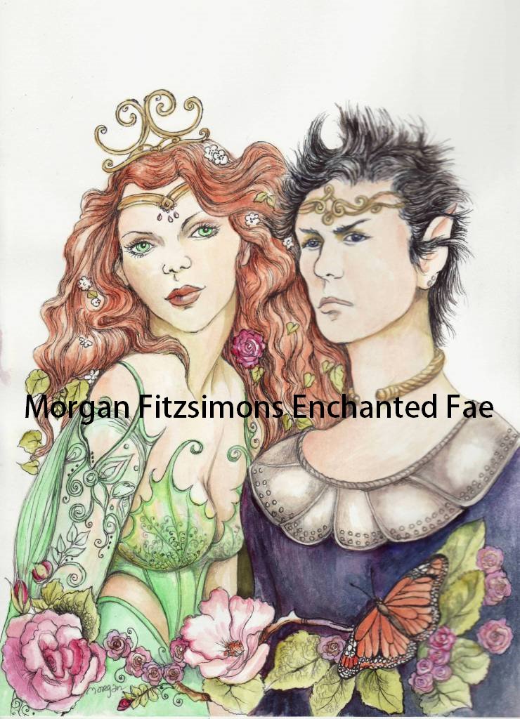 Oberon and Titania 12 x 8 FINE ART CANVAS FRAMED PRINT