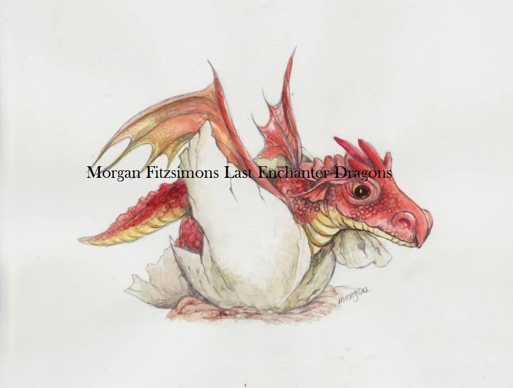 "Baby Red Dragon 12 x 8 FINE ART CANVAS FRAMED PRINT