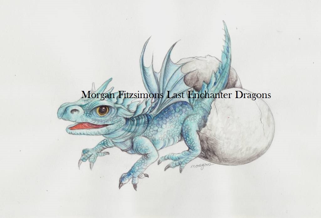 Coming Mum Baby Dragon 12 x 8 FINE ART CANVAS FRAMED PRINT