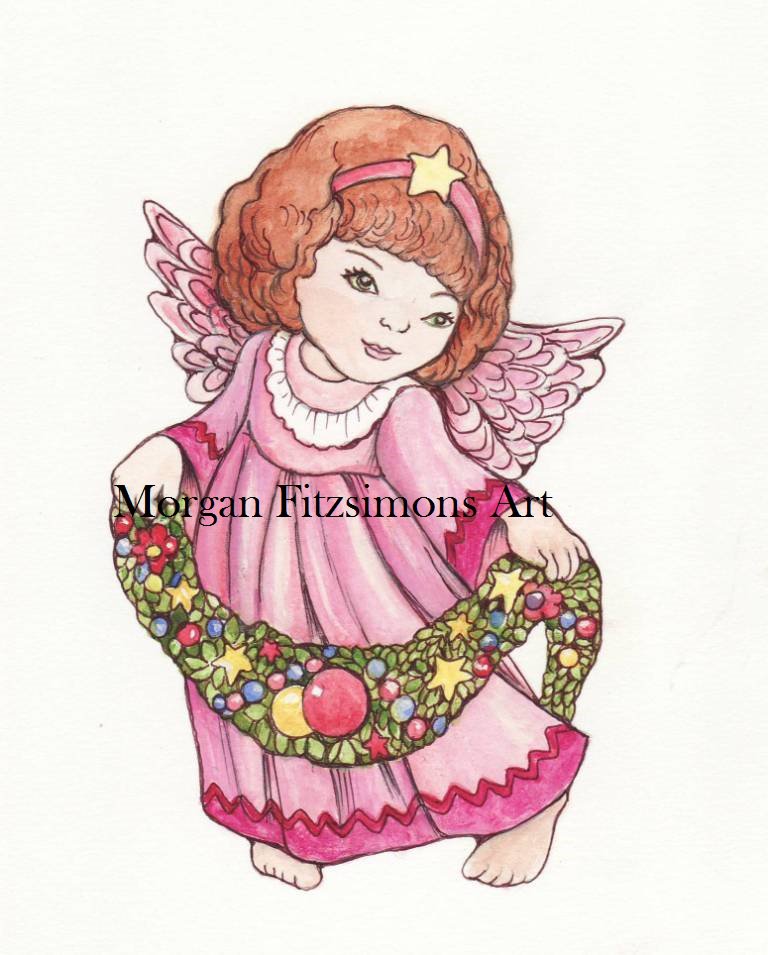 Christmas Angel 2 Digital & Printable Greeting Card