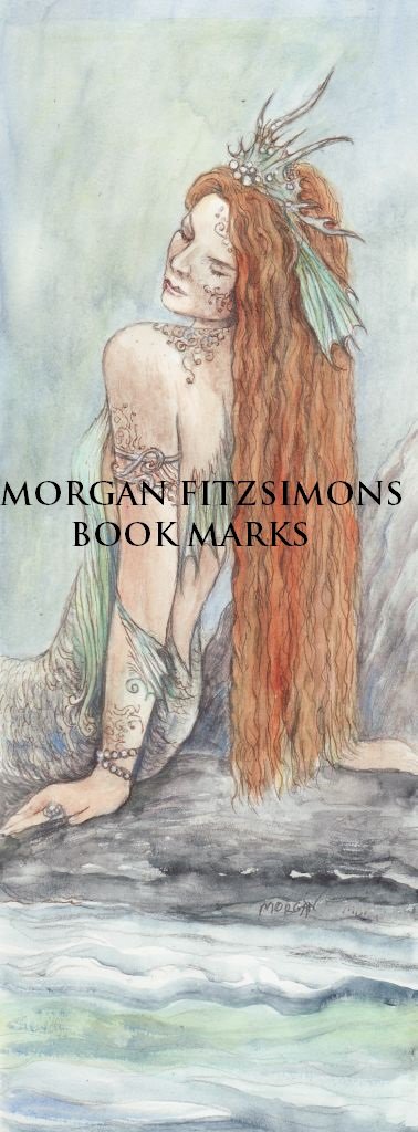 Mermaid BOOK MARK ART STAMP PRINT
