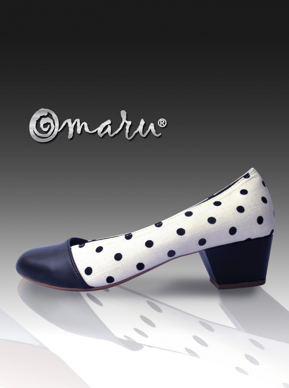 Omaru Shoes - Black & White Basic Dot