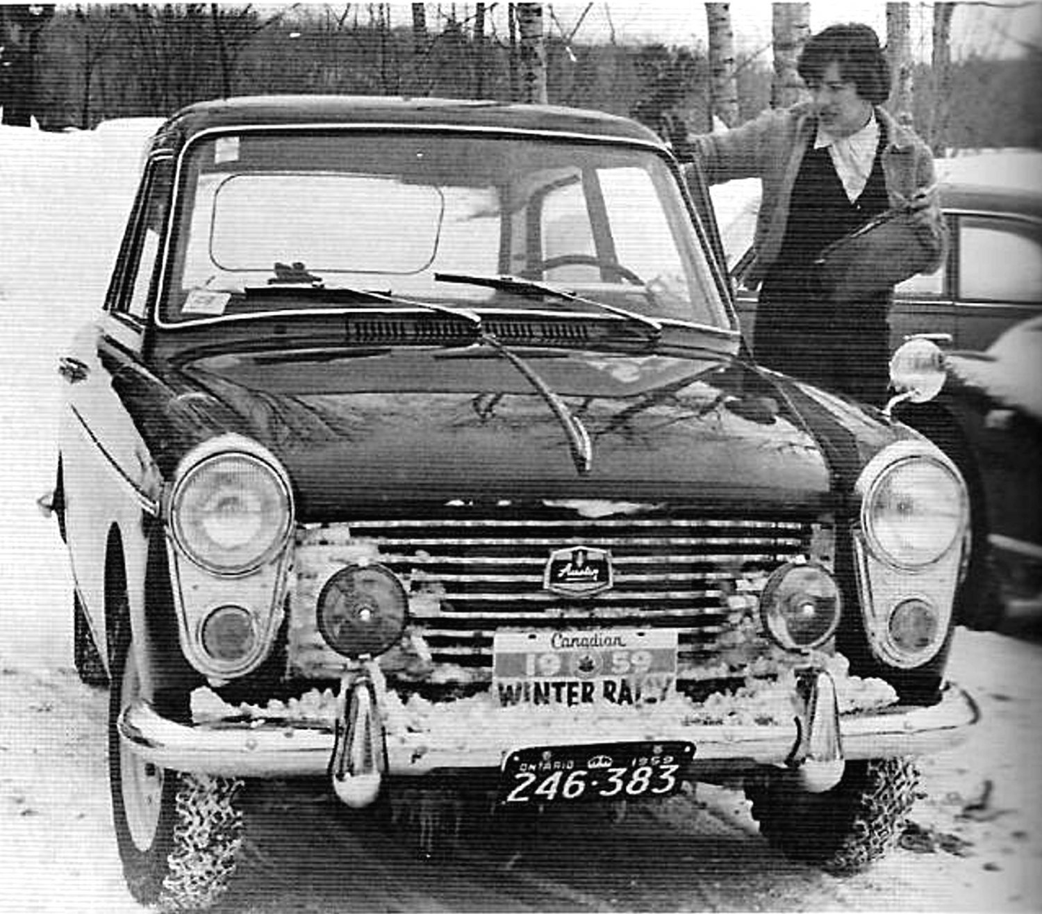 Pat Moss Austin A40 1959 Canadian Winter Rally Winner - Rally Car Photo Print