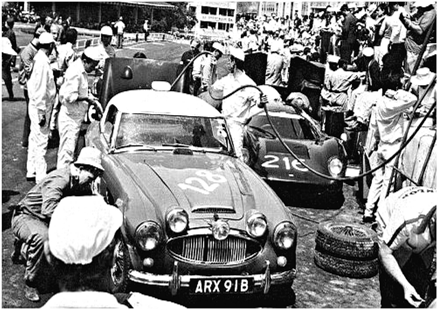 Ted Worswick Works Austin Healey 3.0 racing at 1967 Targa Florio - Rally Car Photo Print