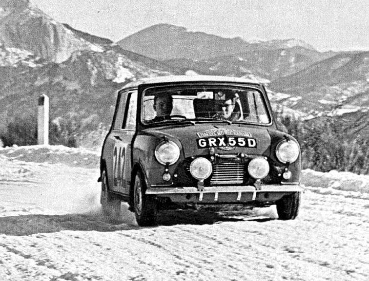 Aaltonen-Liddon Mini Cooper S 1966 Monte-Carlo Rally - Rally Car Photo Print