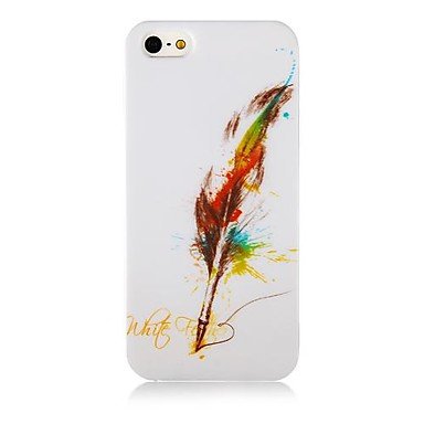 Quill-Pen Pattern Aluminium Plastic Hard Back Case for iPhone 5/5S