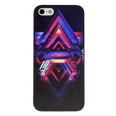 Inverted V Pattern Aluminium Plastic Hard Back Cover Case for iPhone 5/5S