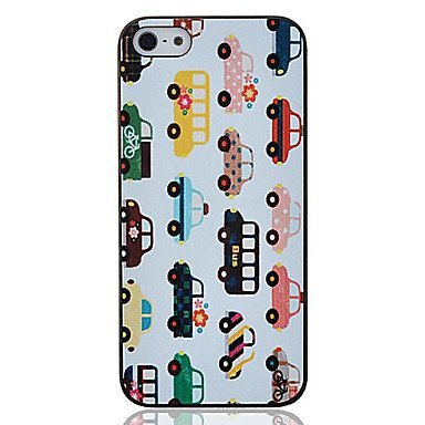 Colorfull Buses Aluminium Plastic Hard Back Cover Case for iPhone 5/5S