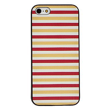 Red and Orange Stripes Aluminium Plastic Hard Back Cover Case for iPhone 5/5S