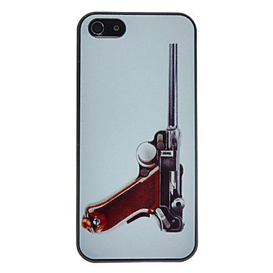 Silver Gun Aluminium Plastic Hard Back Cover Case for iPhone 5/5S