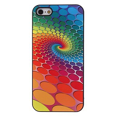 Free Shipping Colorful Round Dots Vorte Aluminium Plastic Hard Back Cover Case for iPhone 4/4S