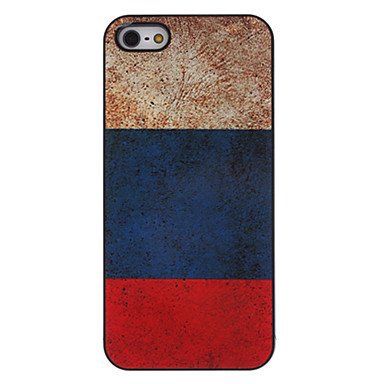 Free Shipping Russian Flag Aluminium Plastic Hard Back Cover Case for iPhone 4/4S