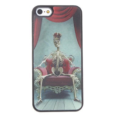 Free Shipping Skeleton King Aluminium Plastic Hard Back Cover Case for iPhone 4/4S