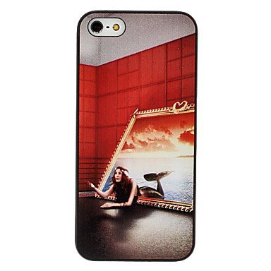 Free Shipping Mermaid Aluminium Plastic Hard Back Cover Case for iPhone 4/4S