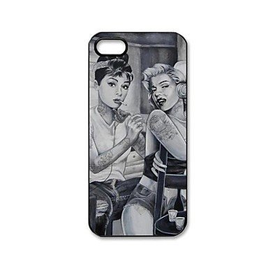 Free Shipping Marilyn Monroe and Audrey Hepburn Hard Back Cover Case for iPhone 4/4S