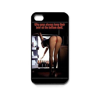 Free Shipping Why Guys Keep Their Beer Hard Back Cover Case for iPhone 4/4S
