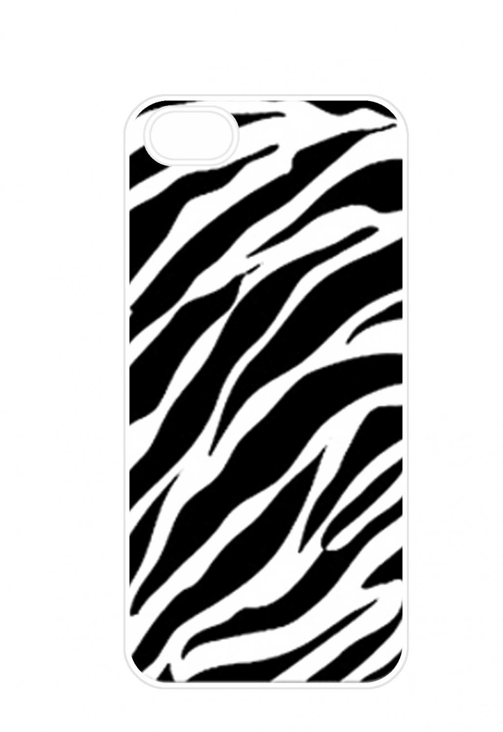 Zebra Stripe Aluminium Plastic Hard Back Case for iPhone 4/4S