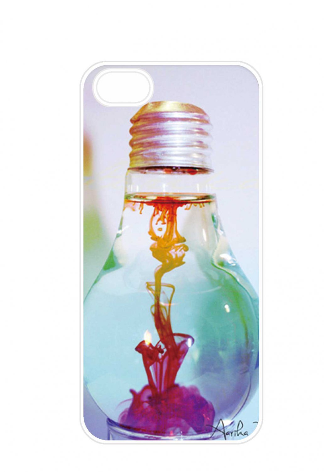 Free Shipping Beautiful Rainbow In Lamp Aluminium Plastic Hard Back Case for iPhone 4/4S
