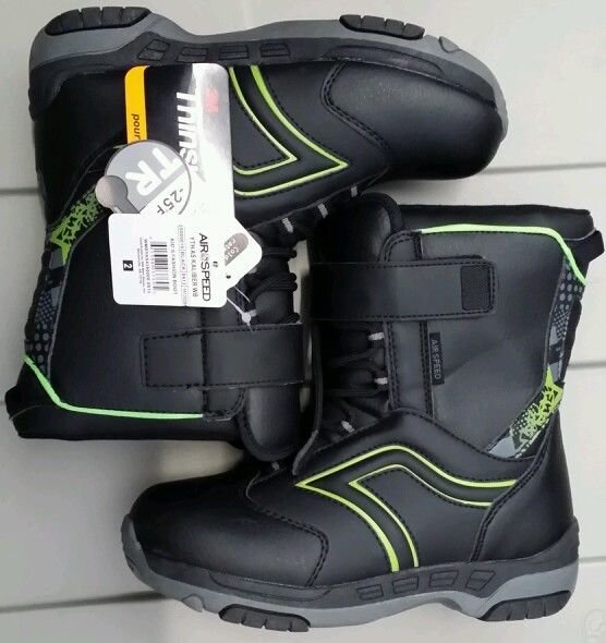 Air speed boys snow boots black Size:2