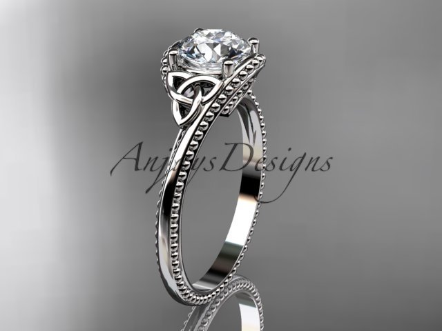 Platinum celtic trinity knot wedding ring, engagement ring CT7322