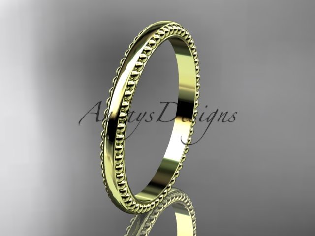 14kt yellow gold classic wedding band, engagement ring ADLR384G