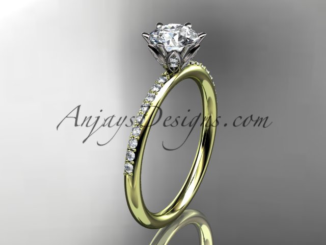 14kt yellow gold diamond unique engagement ring,wedding ring ADER145