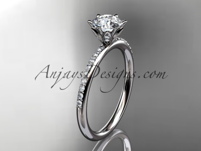 14kt white gold diamond unique engagement ring,wedding ring ADER145
