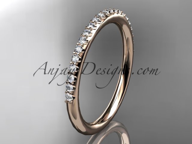 14k rose gold diamond unique wedding ring,engagement ring,wedding band,stacking ring ADER103