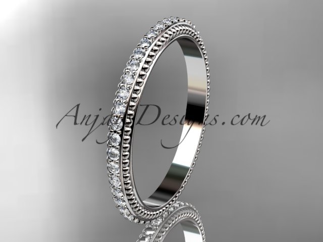 14kt white gold diamond wedding ring,engagement ring,wedding band ADER86B