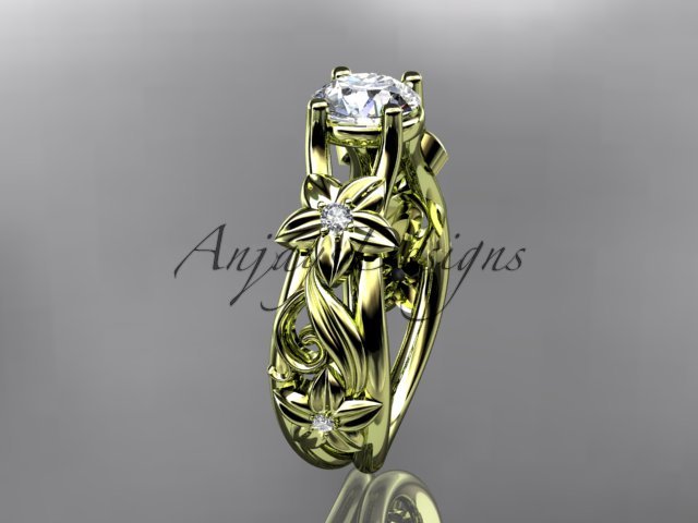 14kt yellow gold diamond engagement ring ADLR216