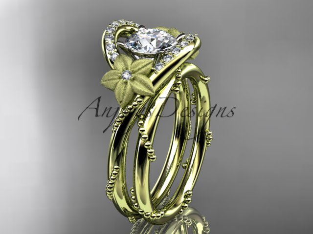 14kt yellow gold diamond unique engagement set ADLR166S
