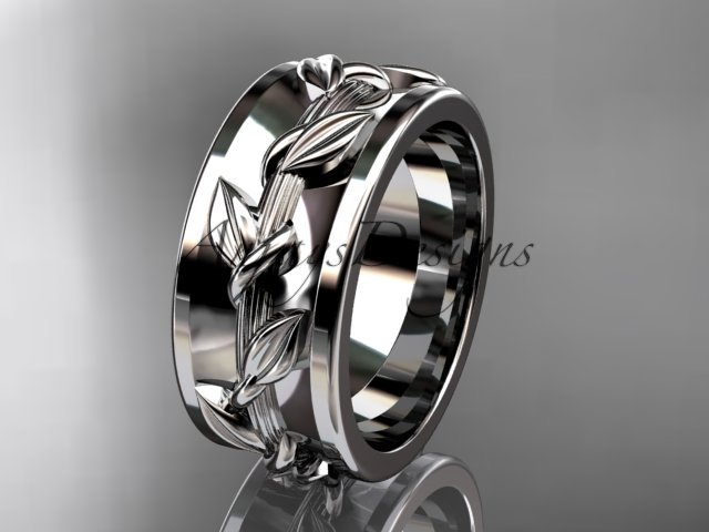 14kt white gold engagement ring, wedding band ADLR417G